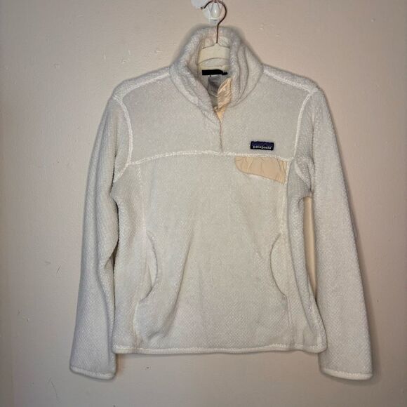 Patagonia Retool Snap T Fleece Pullover- Raw Linen - White X-Dye - Picture 3 of 8